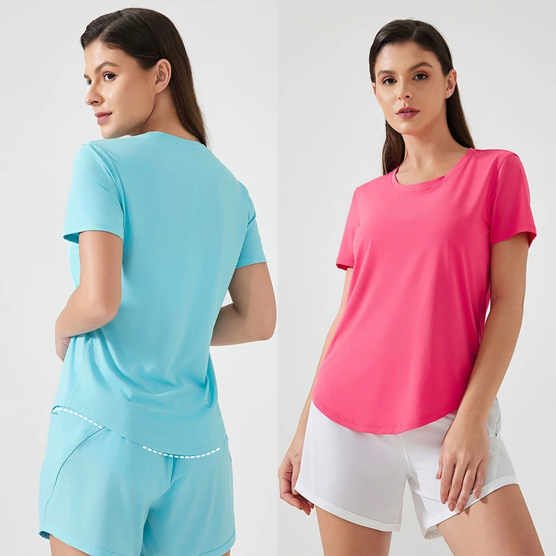Women's Short Sleeve Workout Shirts Breathable Yoga T-Shirt Athletic Tee Top Yoga Shirts Women Casual Fitness Yoga Wear T-Shirts