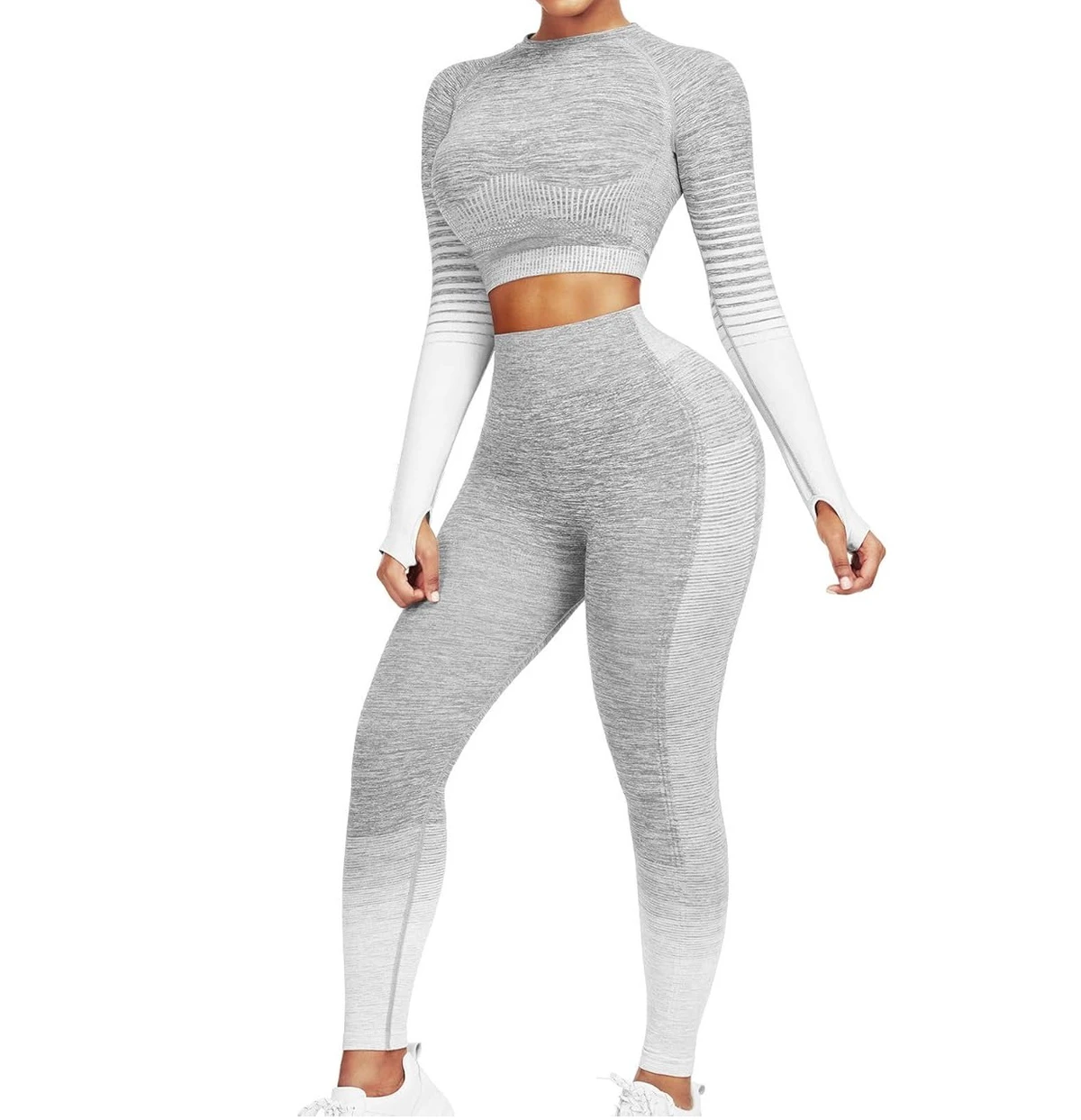 Yoga Set Women's 2-Piece Workout Set High Waist Pant & Sports Bra with Matching Print Jacket Yoga & Running Workouts