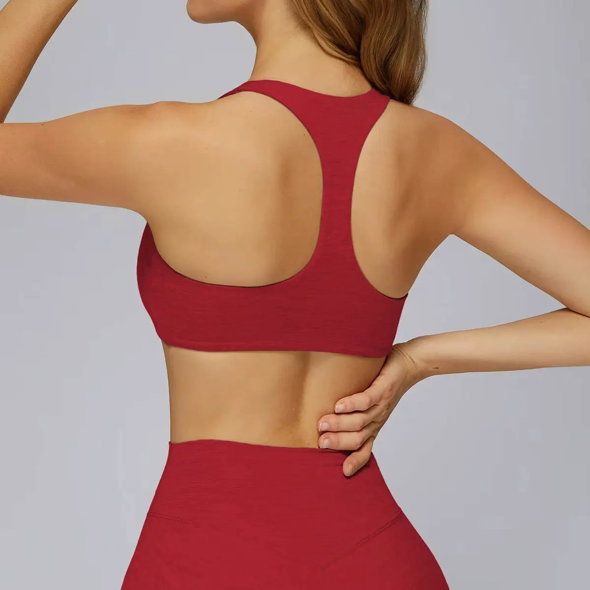 New Arrival Workout Bra Soft Skin-friendly Sports Bra for Women Activewear Tops Breathable V Neck Racerback Gym Bra