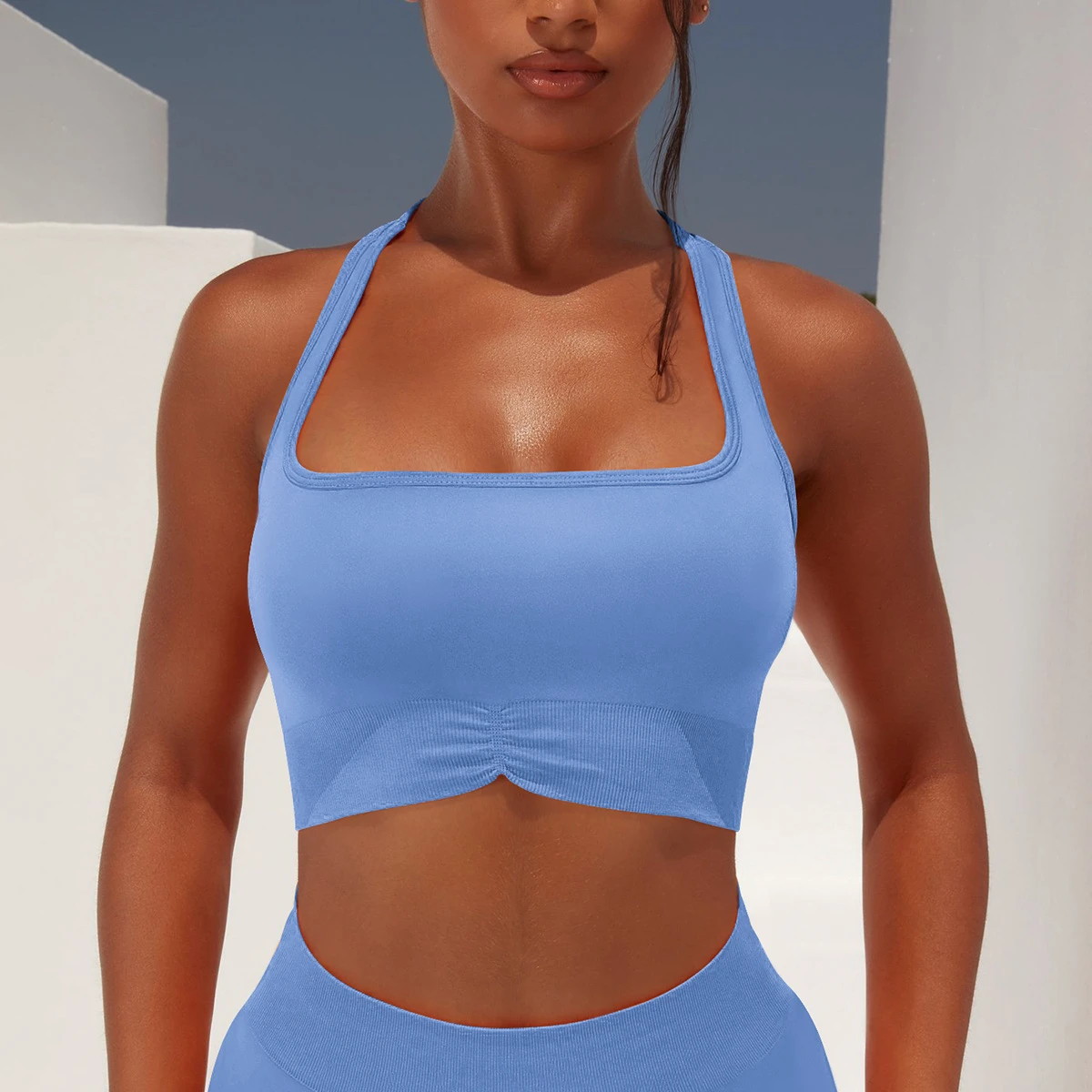 New Arrival Hot Women Solid Color High Stretch Seamless Soft Breathable Moisture Wicking Lightweight Fitness Yoga Wear Yoga