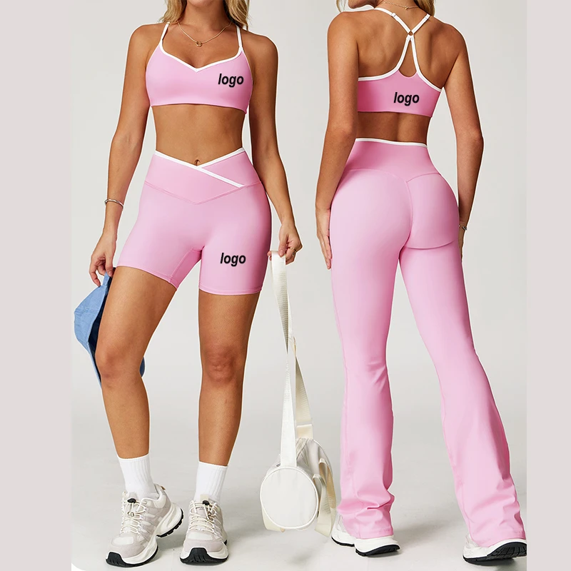 Women's High Waist Sports Suit Cross-Strap One Piece Fitness Yoga and Running Gear with Color Woman Yoga Set