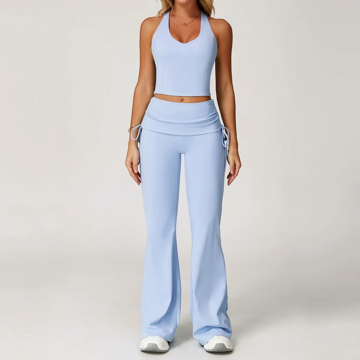 YIHUA Women's Three-Piece Athletic Workout Set Quick Dry Fitness Yoga for Outdoor Running Sports Breathable Cross Border Shorts