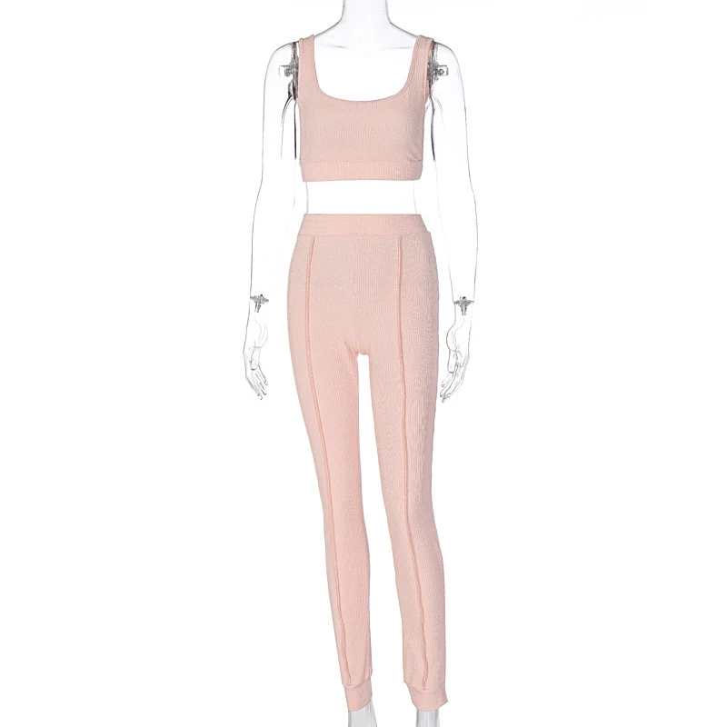 Luxury Women's Yoga Set, Custom Logo Clothing Designer Women's Two-Piece Casual Pants SummerSleeveless Sportswear