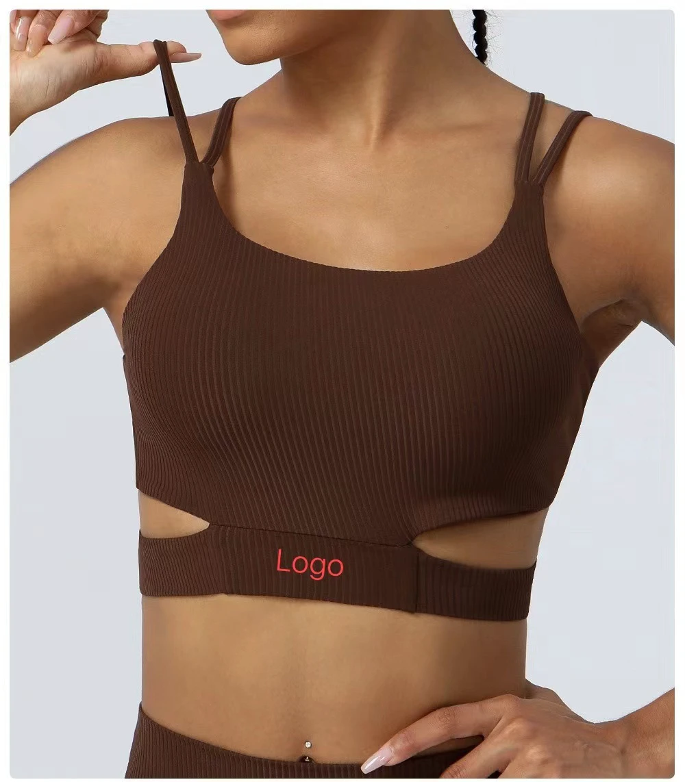 High Quality Women Fitness Gym Sport Bras Female Yoga Underwear Front Zipper Running Push up Sports