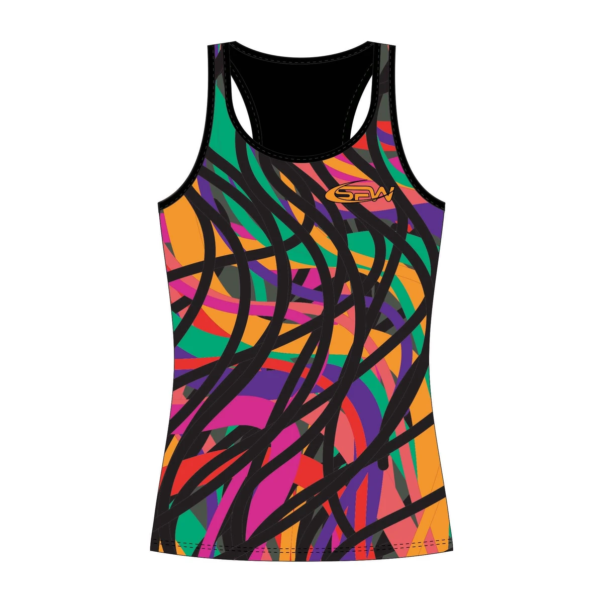 SAVOW FIGHT WEAR Women's Sublimation Print Knitted 100% Polyester Gym Yoga Athletic Fitness Sports Tank Tops Quick Dry