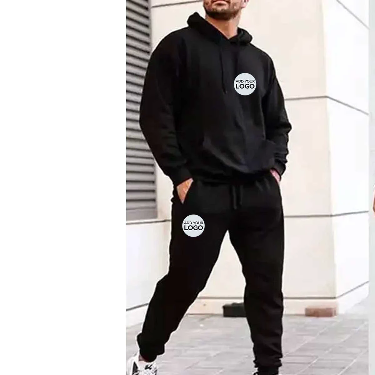 Men's Tracksuit 2 Pieces Set Hoodie Athletic Jogging Suit Set Casual Outfit with Pockets