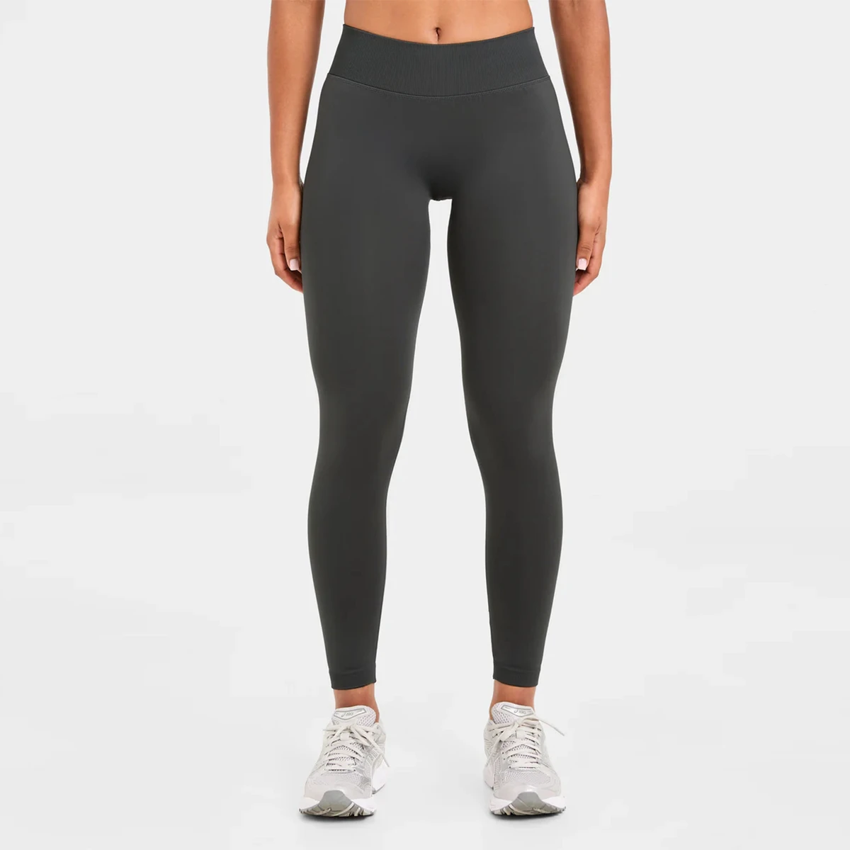 Women's High Waist Anti-Bacterial Seamless Yoga Leggings Elastic Waist Pants Style