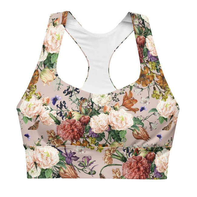 Top High Support Cross Back Sports Bra for Girls Plus Size Front Logo Design Breathable Eco-Friendly Yoga Fitness