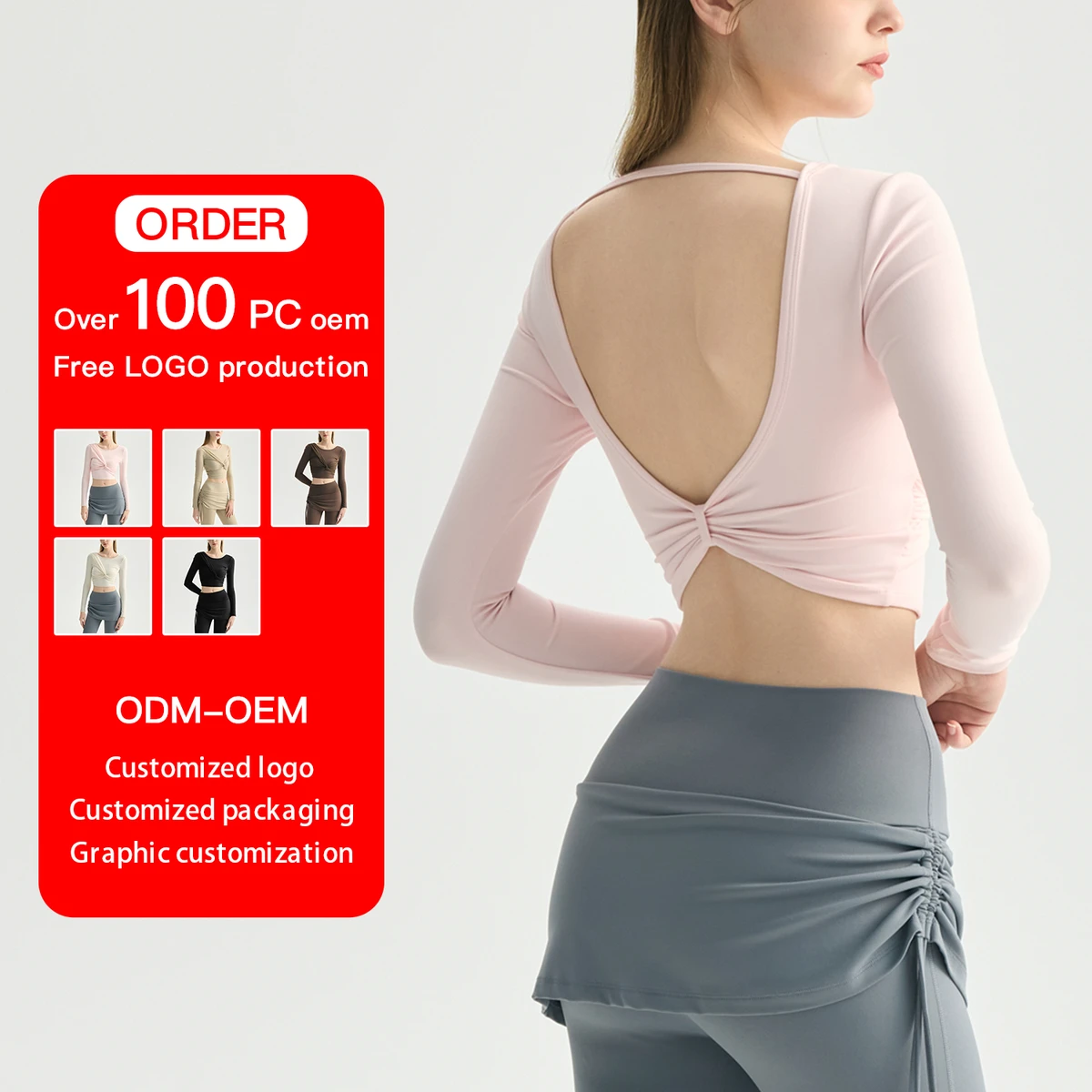 Twisted Mesh Yoga Crop Top, Long Sleeve, Padded Sports Bra, Butterfly Back Design Long Sleeves