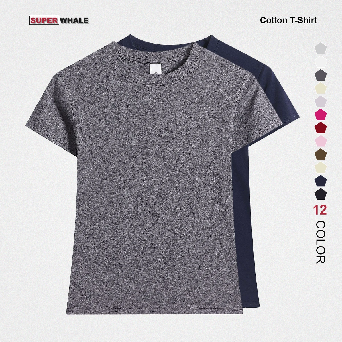 Hot Sale Slim Fit Summer Casual Round Neck Cropped Top Custom logo Women Tee T-shirts