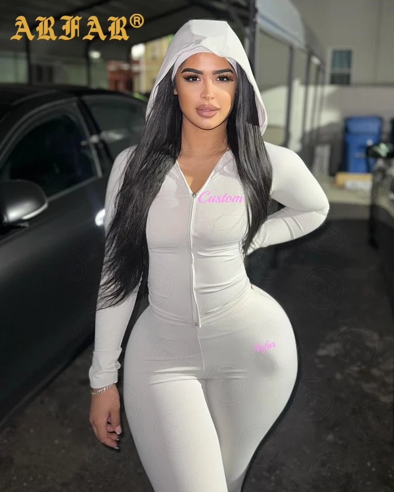 Custom Women's Sportswear Set Summer 2-Piece Nylon Hoodie Jacket Flare Yoga Soft Leggings Workout Sets for Gym Fitness