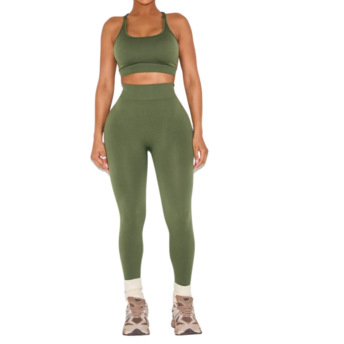 Custom Wholesale Womens Plus Size Scrunch Yoga Leggings Push Butt Lift Fitness Workout Sportswear Cotton Bamboo Mid Waist Casual