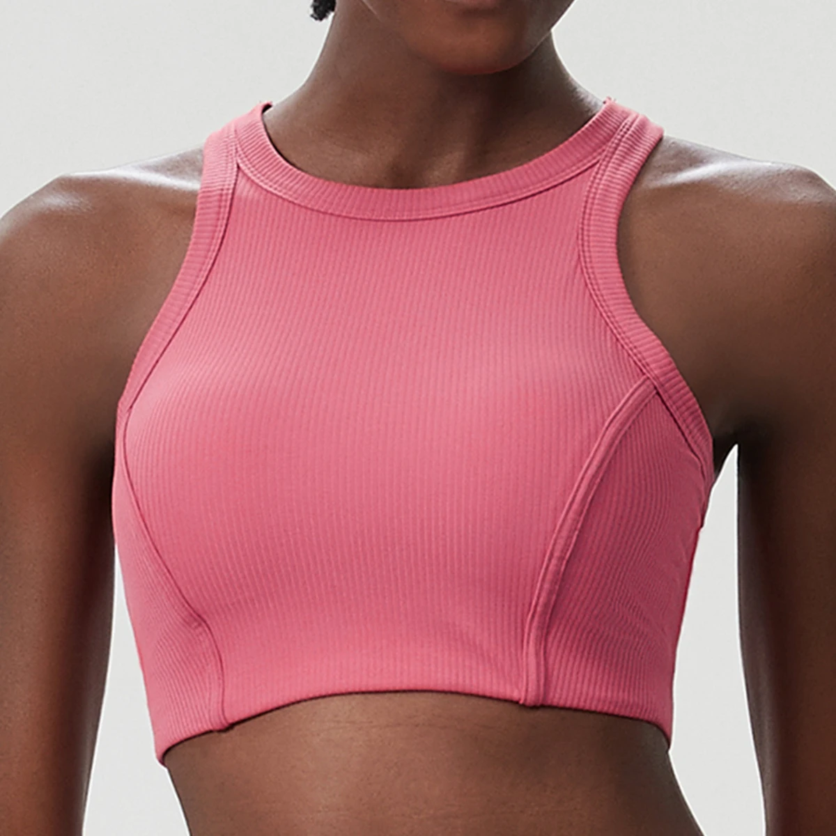 Hot Sales Female Gym Tank Top Breathable Round Neck Sports Bra for Yoga Workout Top Seller Fitness Tops
