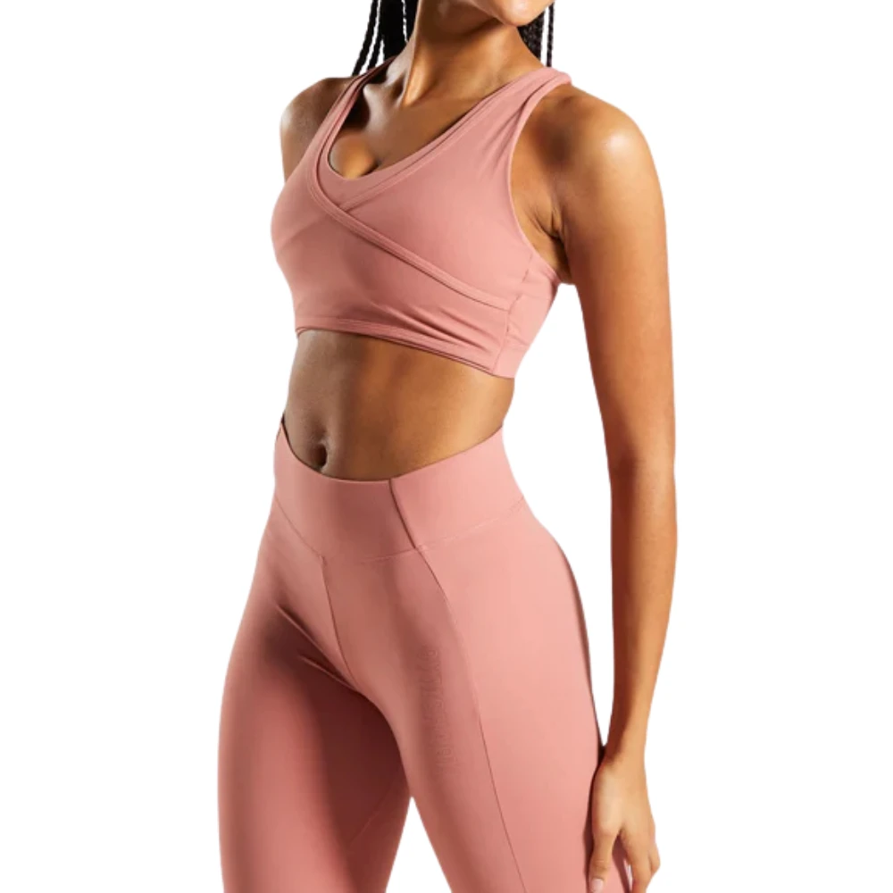 Girls Sports Bra Studio Front Back Activewear Stretchy Supportive Training Fitness Top For Gym Yoga Dance Running
