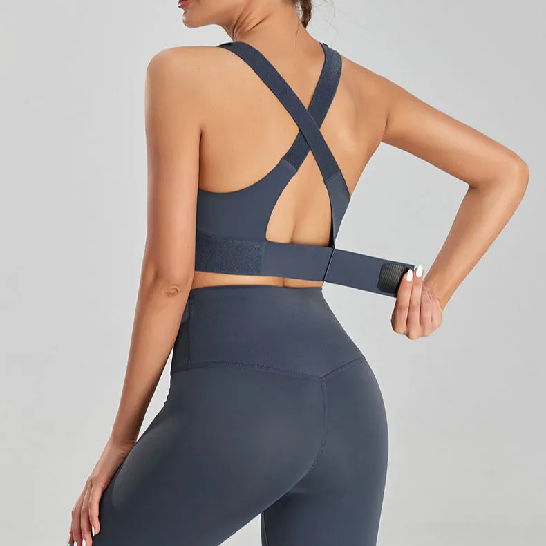 S-5XL Wholesale Women Sexy Shockproof Hollowed Out Adjustable Gym Fitness Running Yoga Sports Bra