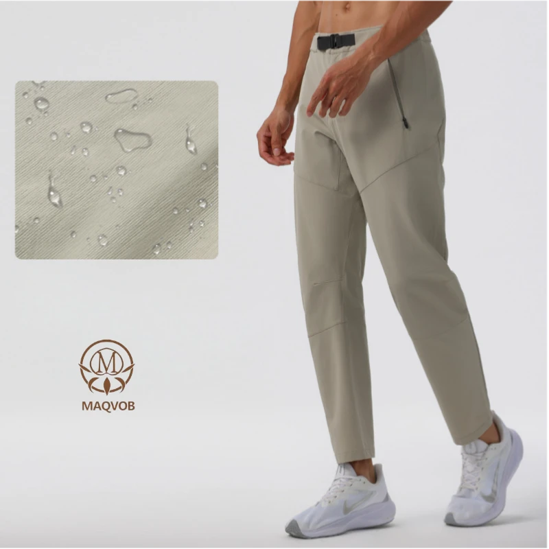 MAQVOB Factory EU US Size Custom Logo Luxury Basic Leisure Gym Training Running Athletic Plus Size Nylon Pants Men Baggy