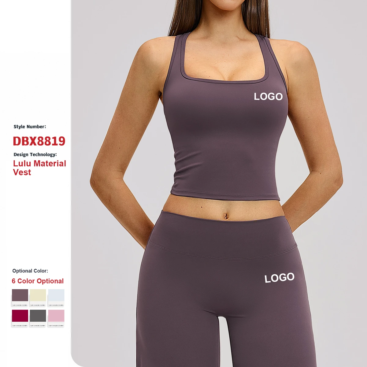 Women'S High Elastic Halter Neck Breathable Workout Tank Top Backless Square Neck Gym Sports Vest Seamless Yoga Tank Top
