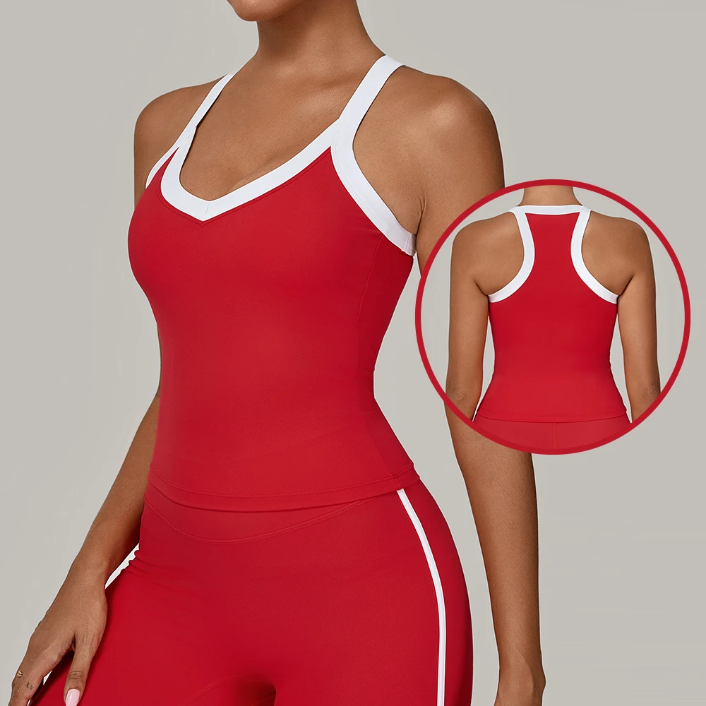 New Arrival Padding Vest Workout Fitness Gym Nylon Spandex Breathable Custom Sports Yoga Gym Tank Top