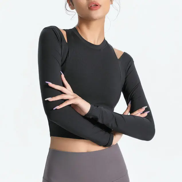 TRADE IN MFG 220gsm Nylon Spandex Sweat Wicking Women Fitness Gym Top Yoga Running Sport Breathable T-Shirts