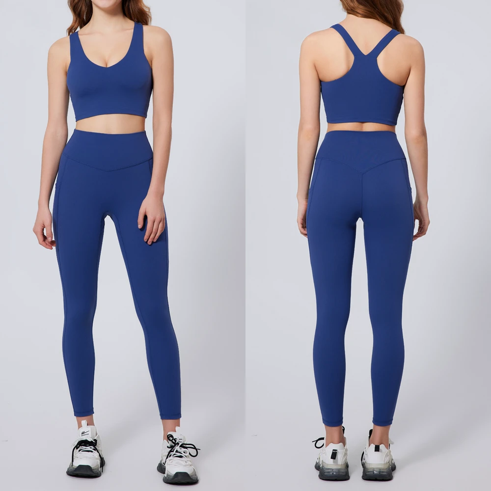 High Quality 2 Piece Leggings Women Activewear Fitness & Yoga Wear Sports Bra Gym Fitness Sets
