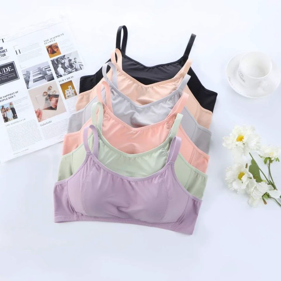 Hot Selling Women's Strapless Sports Bra Vest, Girls' Underwear, Plus Size, Soft, Comfortable, Breathable, No Steel Ring Bra