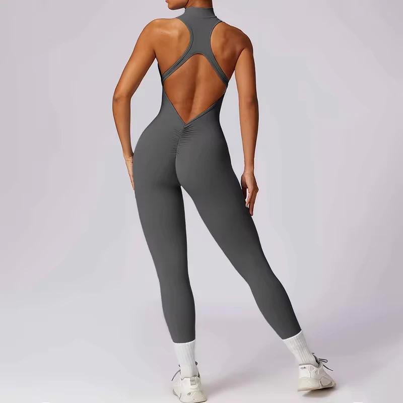 Yoga Sets Leggings Sleeveless Tops Jumpsuit Gym Leggings Women Workout Bodysuit Sports Soft Breathable Tops One Piece