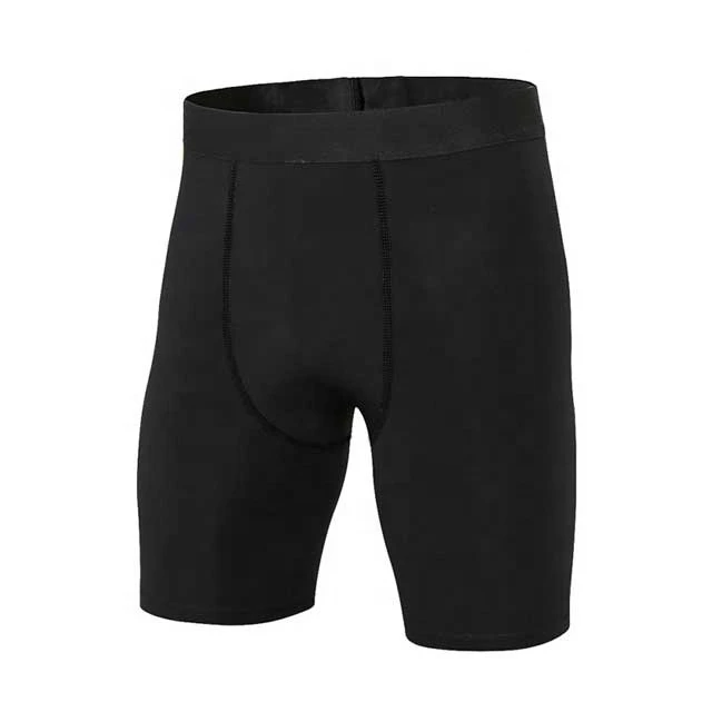 Men's Eco-Friendly Customizable Cool Dry Sports Compression Shorts Four-Way Stretch Anti-Bacterial UV Protection Features Base