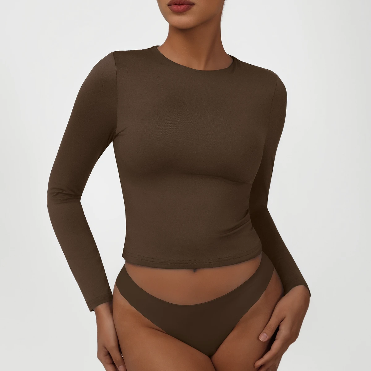 Autumn Collection Quick-Drying Breathable Yoga Long-Sleeved Top High-Elasticity Dance Training T-Shirt Comfortable Tight-Fitting