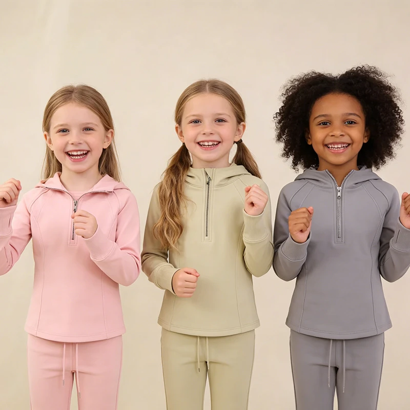High Elastic Quick Dry Workout Quick Dry 2 Piece Sportswear Seamless Scrunch Leggings Long Sleeves Jacket Set Girl