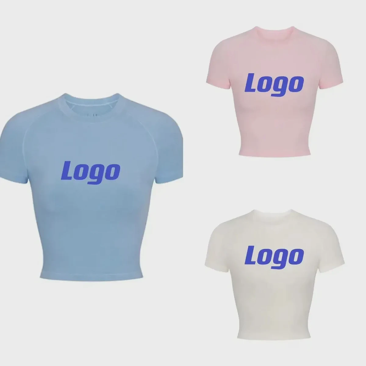 Top De Mujer Poly Spandex Jersey Women Sexy Fitness Cropped Raglan Basic T-shirts Quick Dry Sports t Shirt Baby Tee Dupe