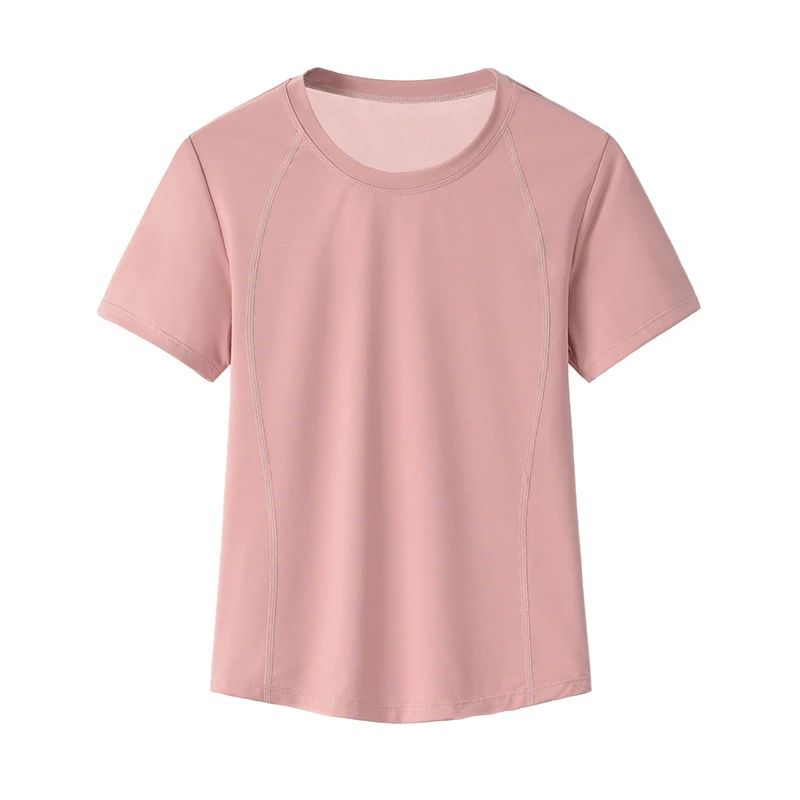 Summer Short Sleeve Plus Size Activewear Soft Lightweight Quick Dry Running T Shirt Women Fitness Crop Top