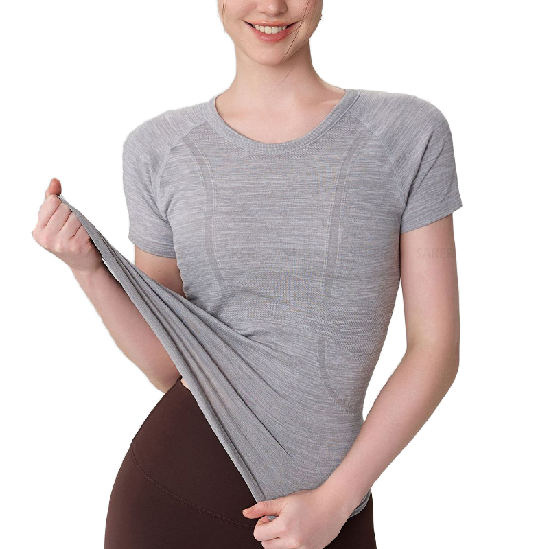 Womens Summer T Shirts Casual Tops Short Sleeves Workout Regular Fit Yoga Pilates Running Fitness Stretchy Quick Dry Mesh T