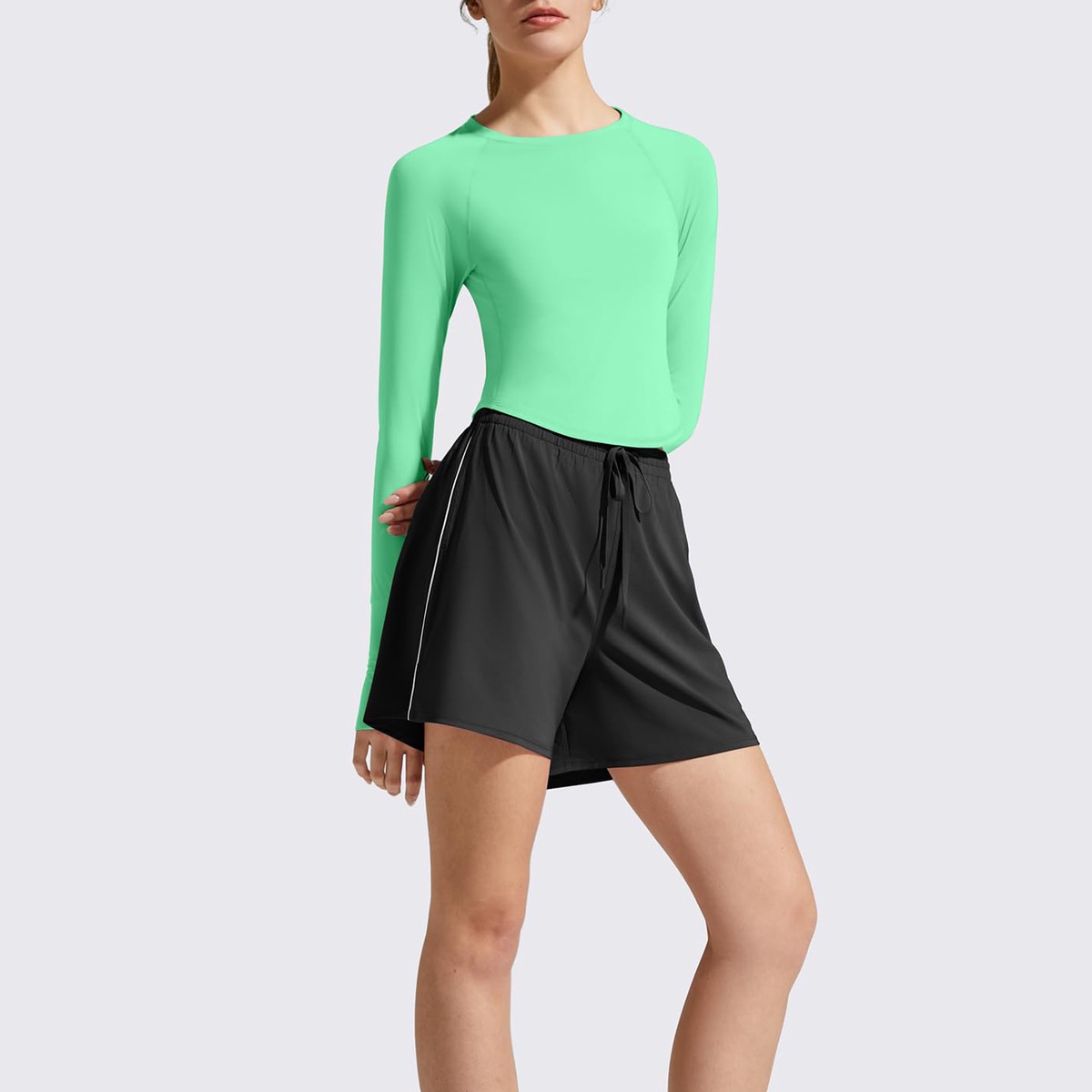 High Quality Women's Slim Fit Long Sleeve Crew Neck Solid Yoga Top Pilates Fitness Activewear Breathable Eco-Friendly