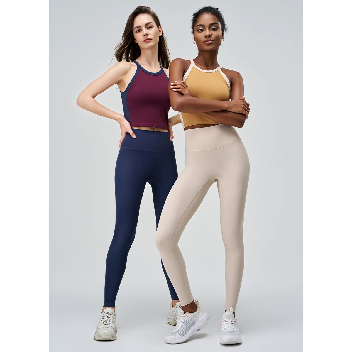 Factory Wholesale Fashionable Women's Sleeveless Crew Neck Yoga Tank Top Summer Sports Fitness Workout Bra Clothing