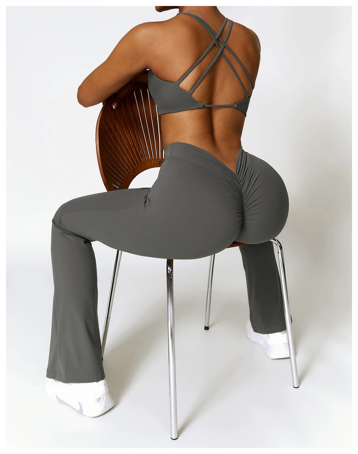 Sexy Beauty Back Fitness Set For Women Tight Quick-drying Scrunch Peach Butt Sports Yoga Suits