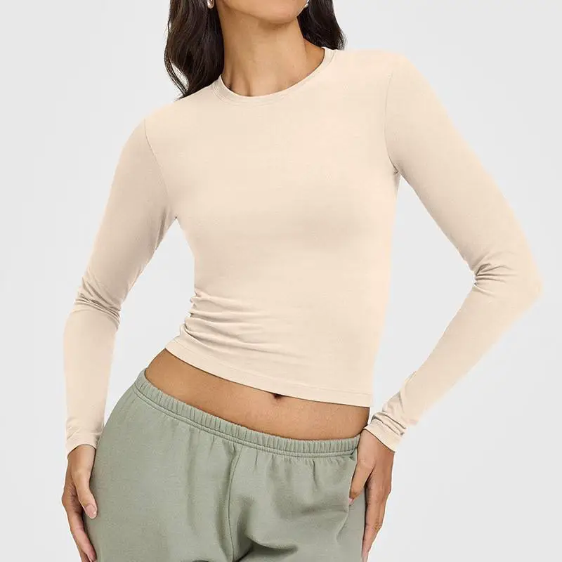 Women's Lightweight Long Sleeve Yoga Running Top Thermal Workout Shirt Outdoor Sports Breathable Quick Dry Windproof