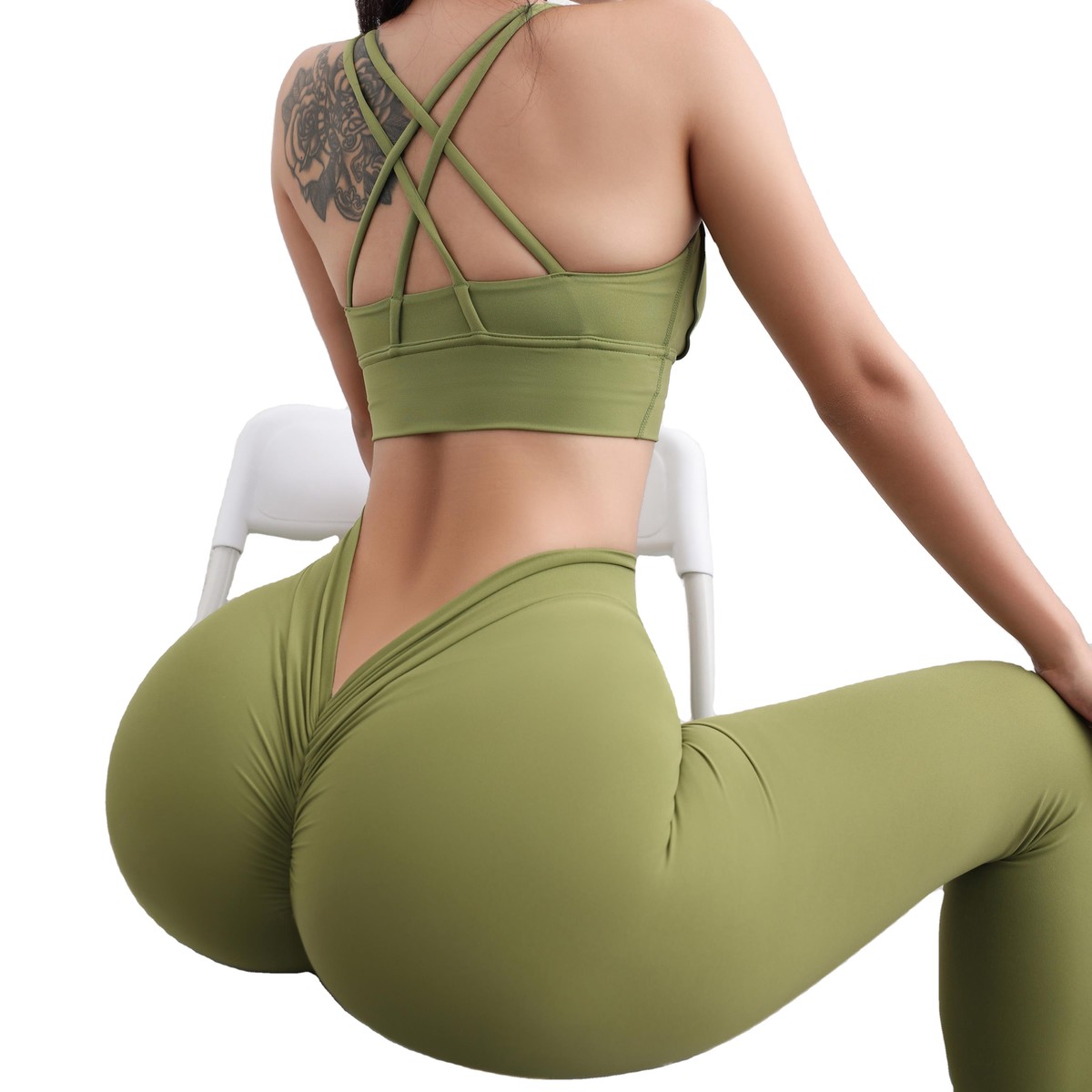 Women's Summer Casual Mid Waist Anti-Bacterial Breathable Fleece Knee-Length Yoga Gym Running Scrunch Butt 100% Cotton Leggings