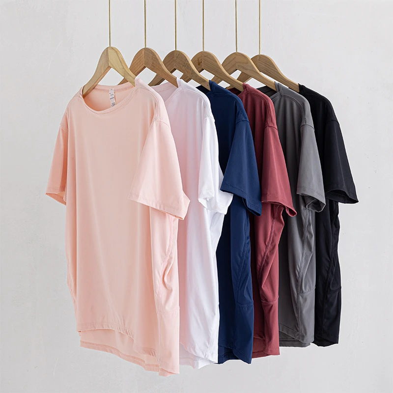 Women Sports T Shirt Custom logo Plus Sized Quick Dry Gym Workout Training Wear Fitness Yoga T Shirts