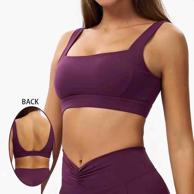 Custom Logo Lady Women Gym Exercise Backless Running Yoga Sports Bra Quick Dry Top Athletica High Bra