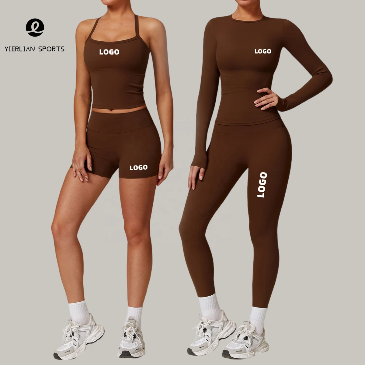 2025 New Women Sexy Luxury High Quality Buttery Soft Silm Fit Fitness Sports Gym Workout Casual Yoga Women's Athletic Wear Sets