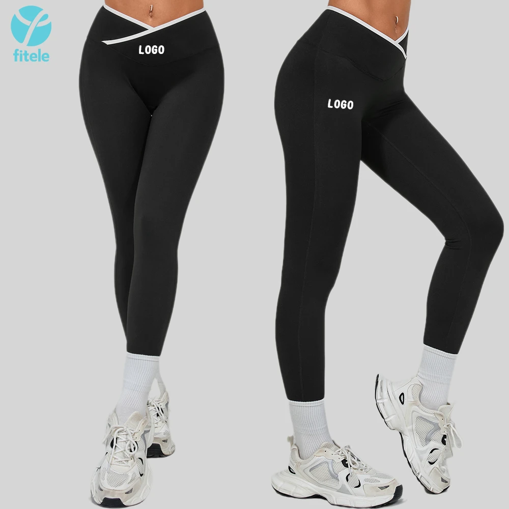 Custom Breathable Yoga Pants High Waist V Scrunch Legging High Elasticized Scrunch Butt Gym Sports Leggings Women Yoga Leggings