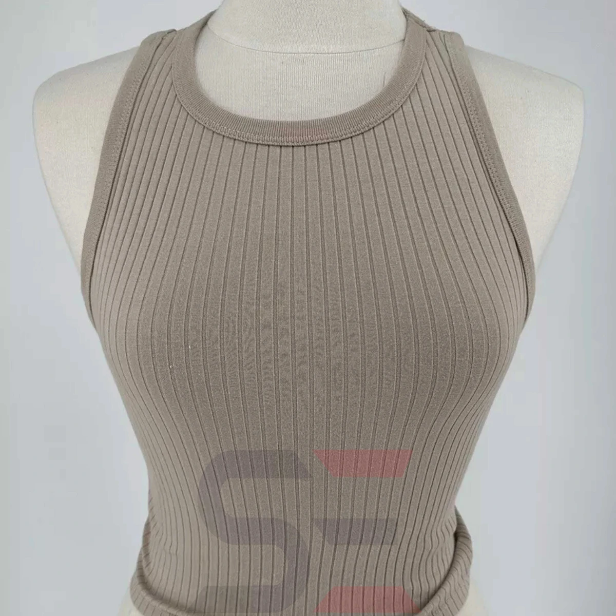 Customized Casual Women T-shirt Slim Fit Short Sleeve O Neck Built-in Bra Ladies Gym Top Yoga Shirt Women Rib Crop Tank Top