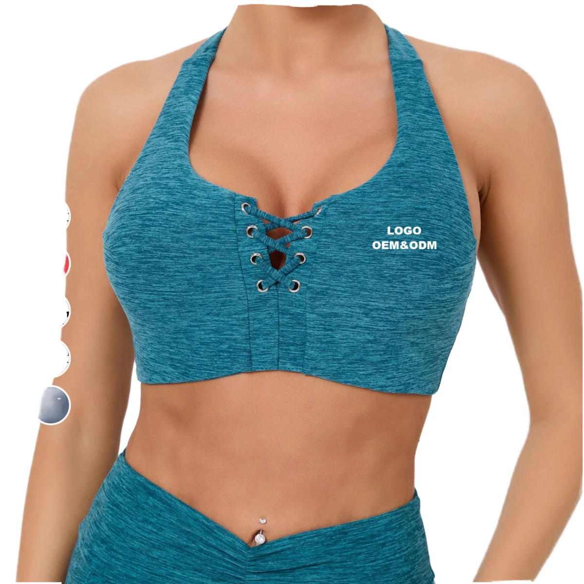 XW-59931 Women's Sexy Backless Racerback High Support U-NECK Crop Top Gym Bra for Exercise & Yoga