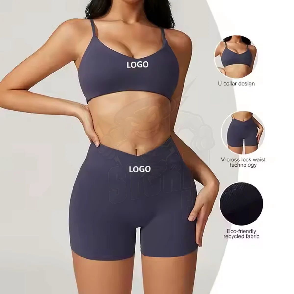 High Quality Custom 2-Piece Gym Fitness Yoga Set Women Trendy Tie Dye Seamless Breathable Eco-Friendly Workout Wear Woolen