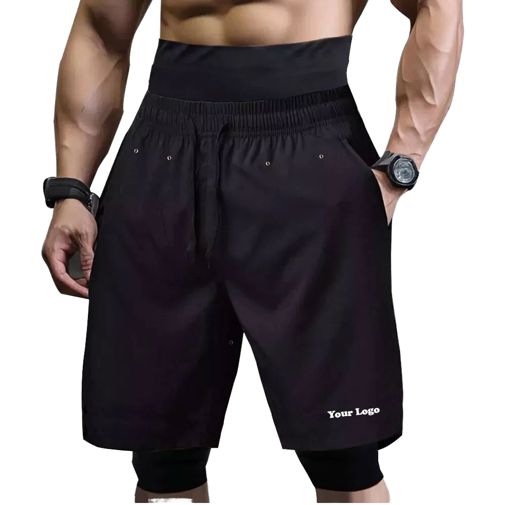 Custom Polyester Spandex Cooling Summer Stretchy Athletic Shorts Loose Swimming Plus Size Men's Shorts