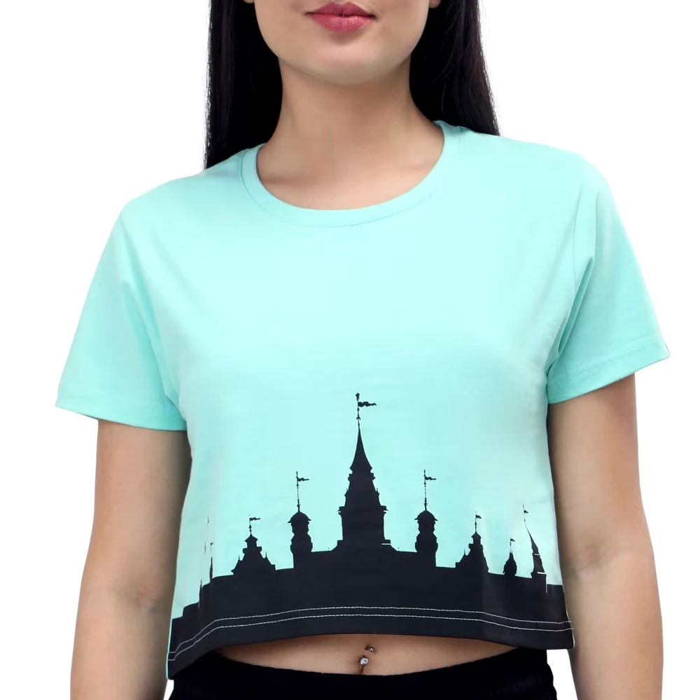 Women Crop Top 100% Cotton Comfortable For Daily Wear Women Crop Top O-Neck Short Sleeve Wholesale Crop Tops for Women