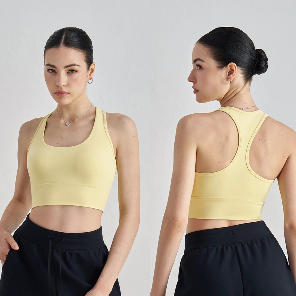 Custom Logo Plus Size Gym Vest Sports Bras High Strength Shock Absorbing I -Shaped Back Fitness Yoga Vest with Chest Pads
