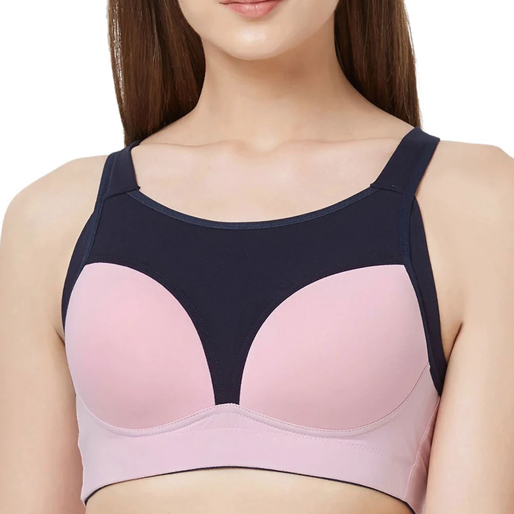 Adjustable Back Sports Bra for Workout Gym Running Yoga and Training Sessions Soft Padded Sports Bra