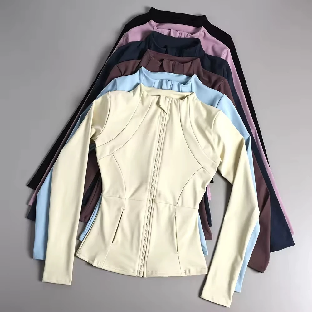 Running Wear Athletic Sports Yoga Tops for Women Long Sleeve Shirt Sports Jacket Women Yoga Wear Golf Jacket