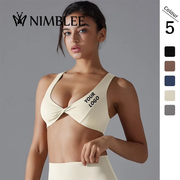 Wholesale Custom Logo Breathable Shock Proof Gym Workout Fitness Top Quick Dry Yoga Bra Women High Strength Yoga Sports Bra